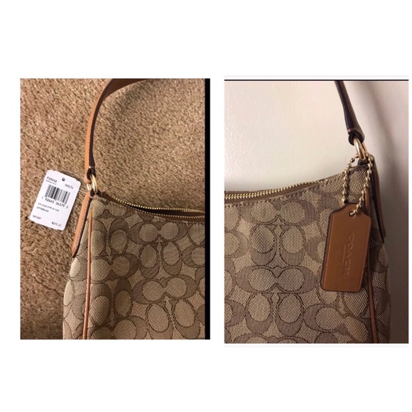 🌺SALE COACH HOBO SIGNATURE JACQUARD W/STRIPE BAG - Picture 4 of 8